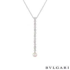 Bvlgari White Gold Diamond & Pearl Lucea Pendant Bvlgari White Gold Diamond & Pearl Lucea Pendant
